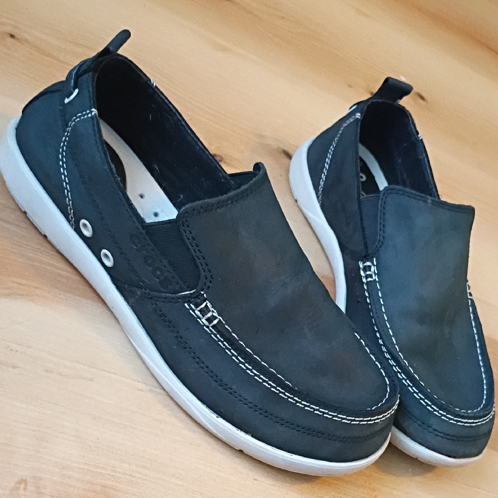 CROCS Men's Black Slip-On Loafers